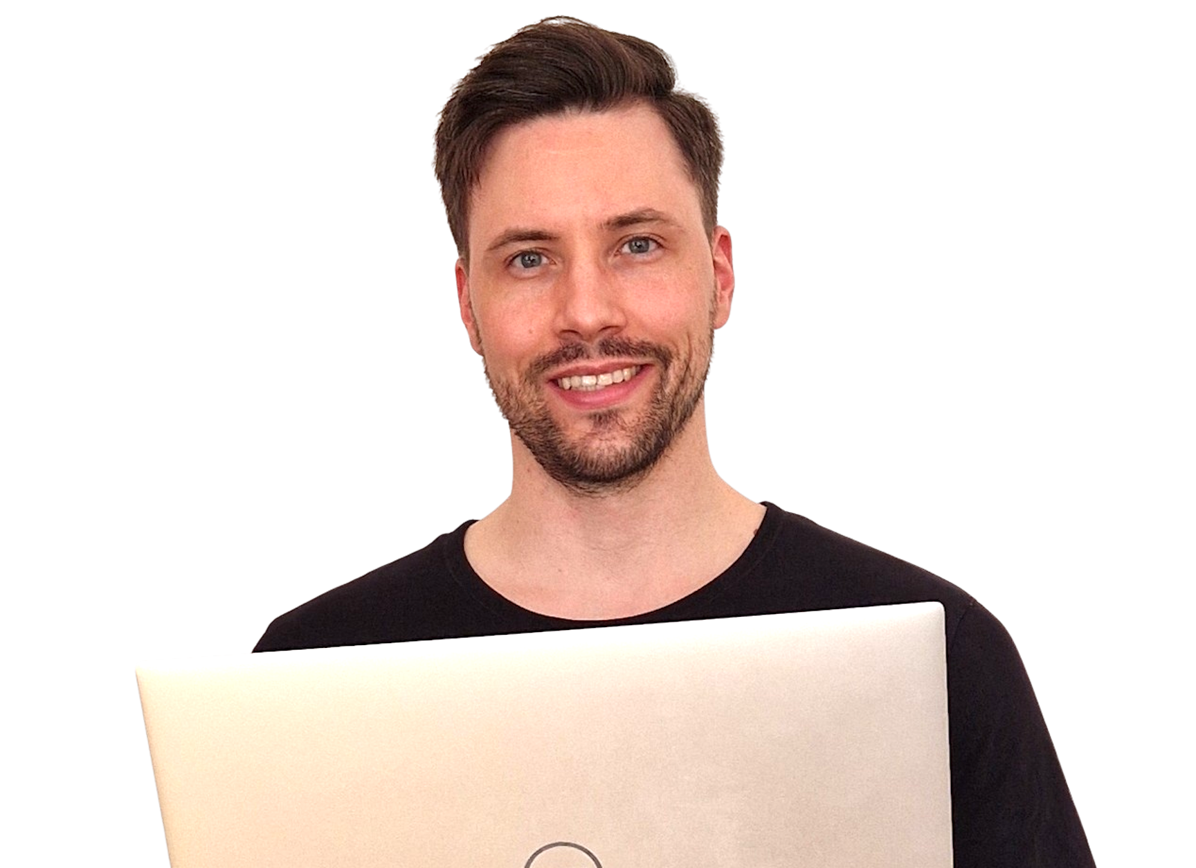 Pascal Pausch mit Laptop